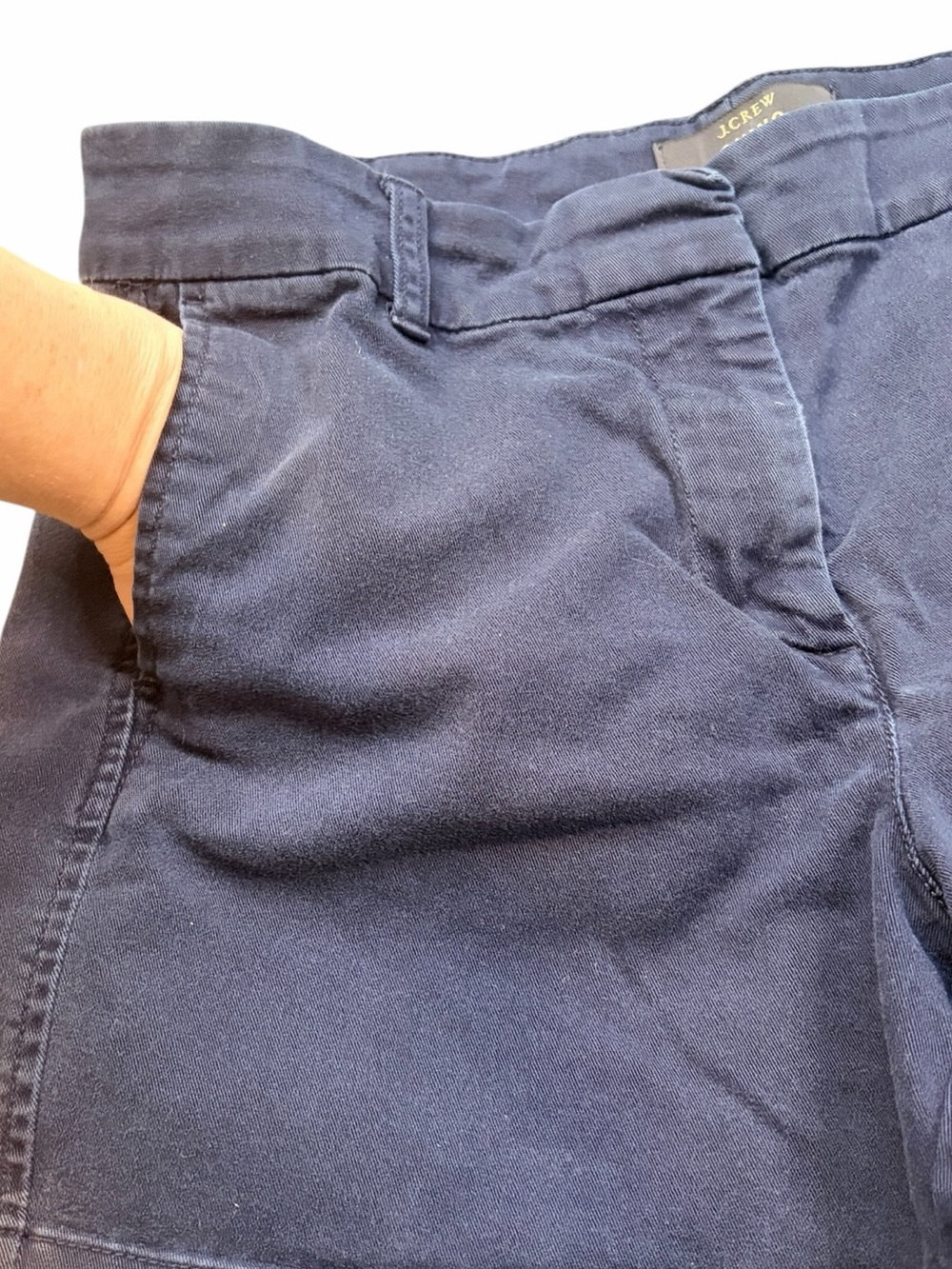 J. Crew Navy Cotton Chino Shorts - Picture 3 of 6